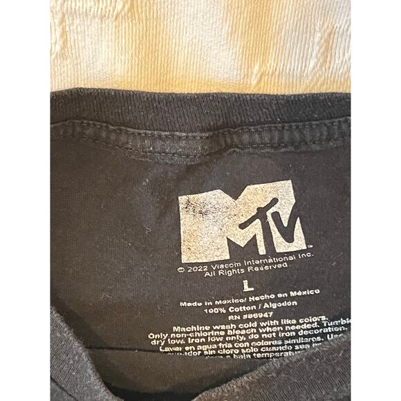 MTV Black T-Shirt Mens L - Picture 2 of 3